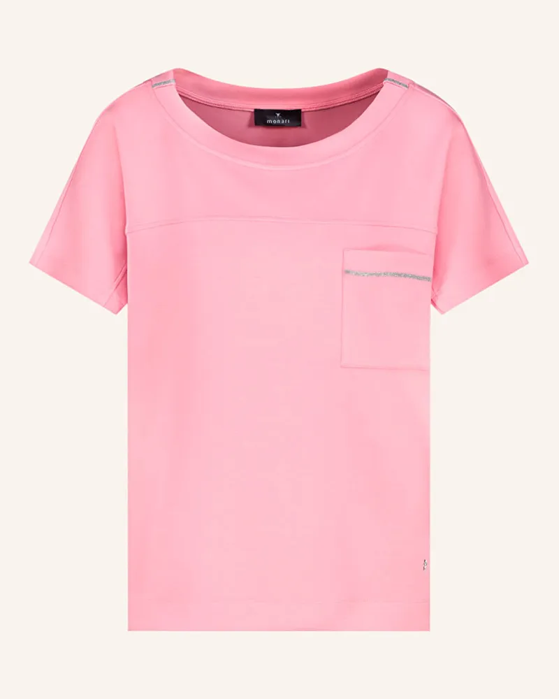 monari Sweatshirt mit Schmucksteinen Pink