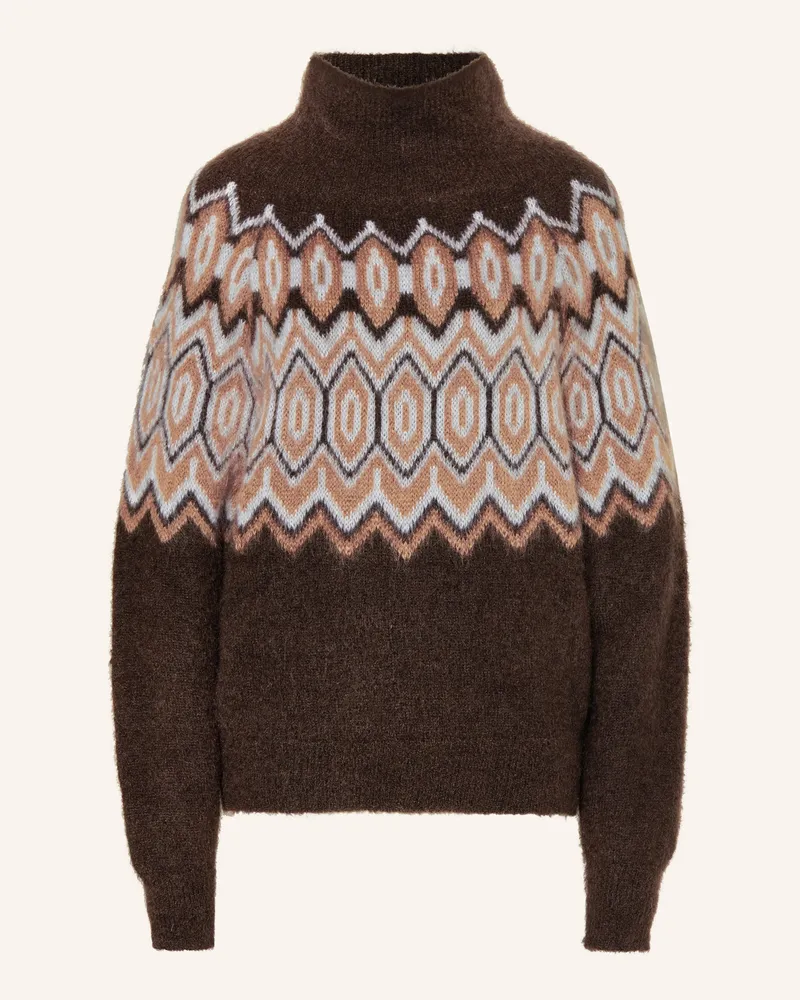 Maje Pullover mit Mohair Dunkelbraun
