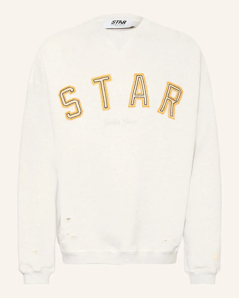 Golden Goose Oversized-Sweatshirt Star grau Hellgrau