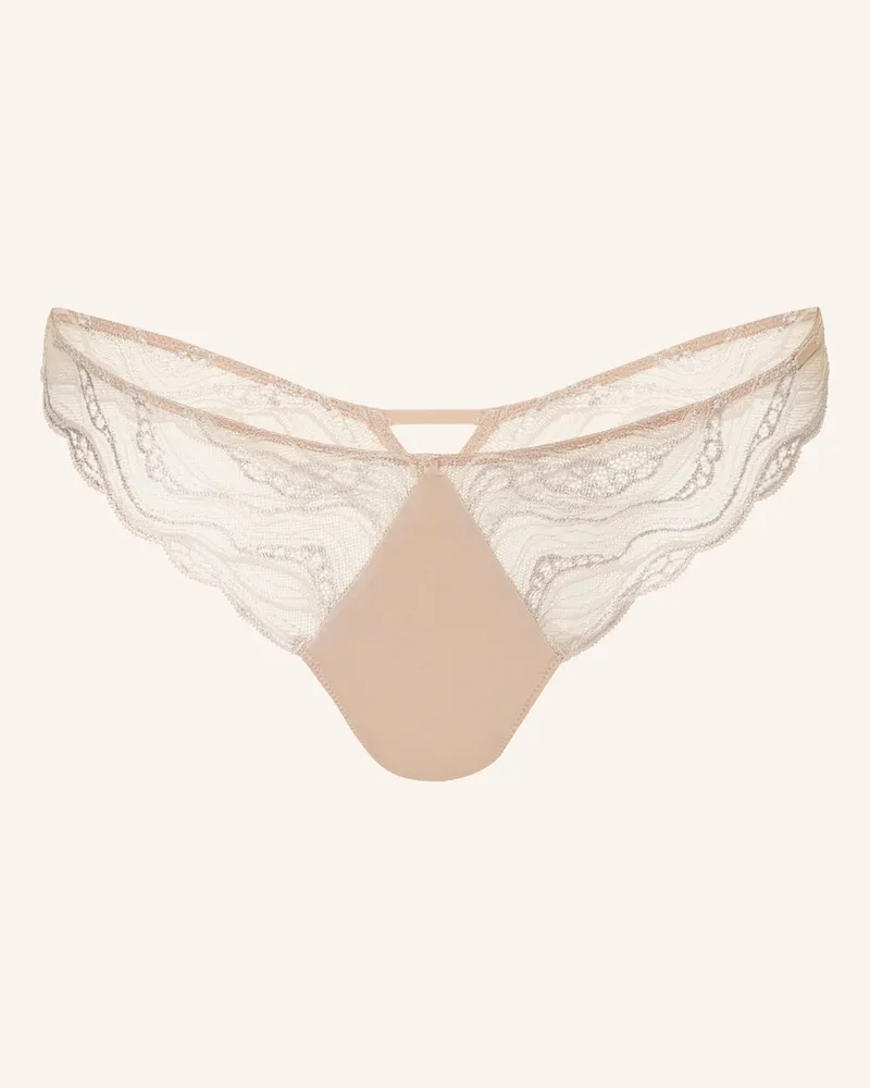 Calvin Klein String SENSUAL STRECH LACE Beige