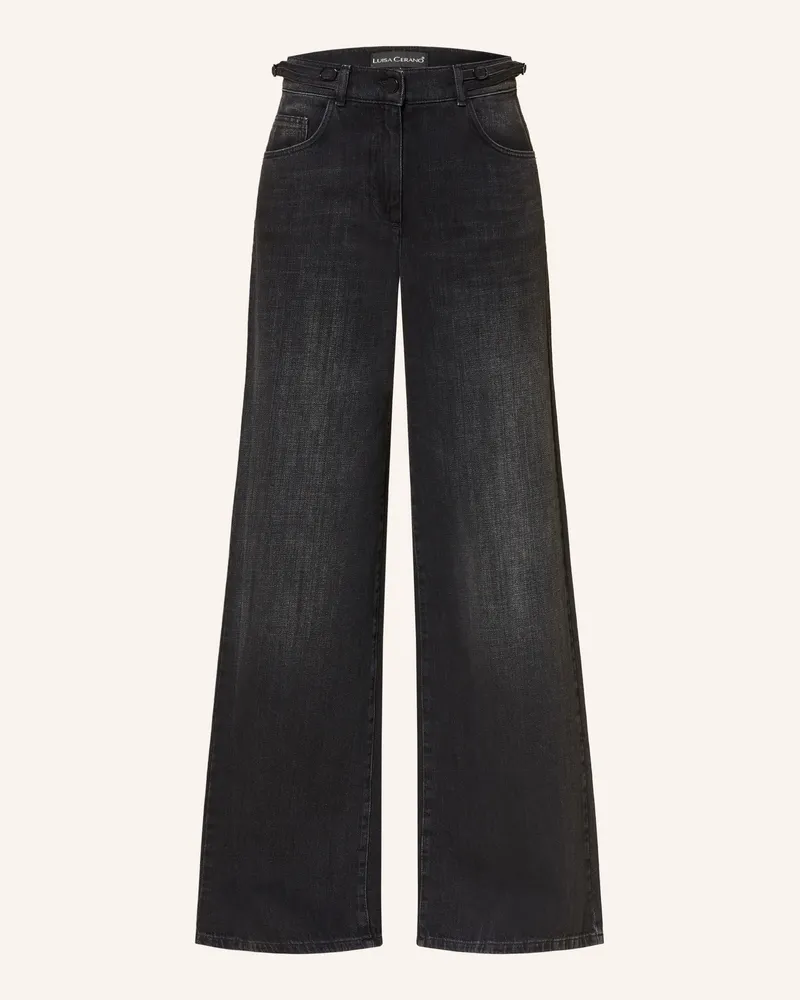 Luisa Cerano Wide Leg Jeans grau 1