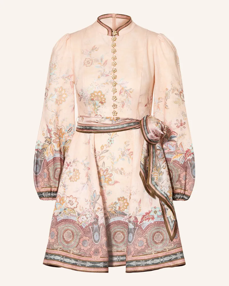 Zimmermann Leinenkleid Alchemy rosa Rosé