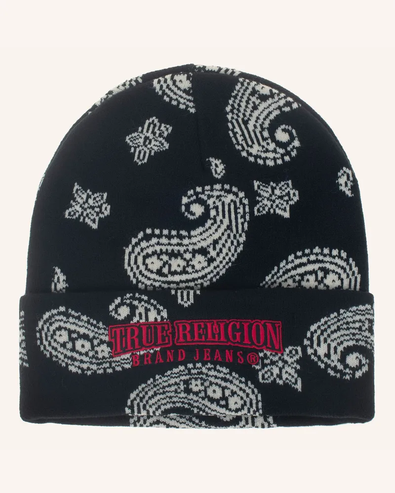 True Religion Beanie Paisley schwarz Schwarz