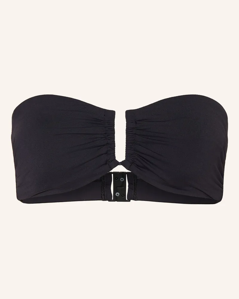 JETS Australia Bandeau-Bikini-Top Smooth schwarz Schwarz