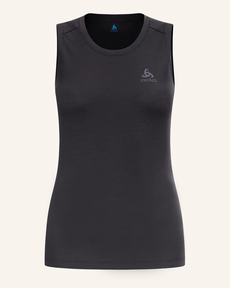 Odlo Funktionswäsche-Top NATURAL MERINO 160 aus Merinowolle Schwarz