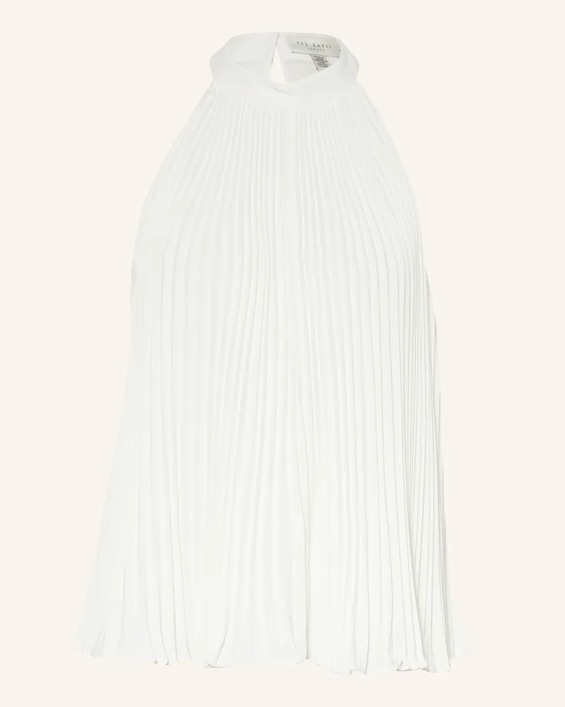 Ted Baker Blusentop JAMAYA mit Plissees Weiss
