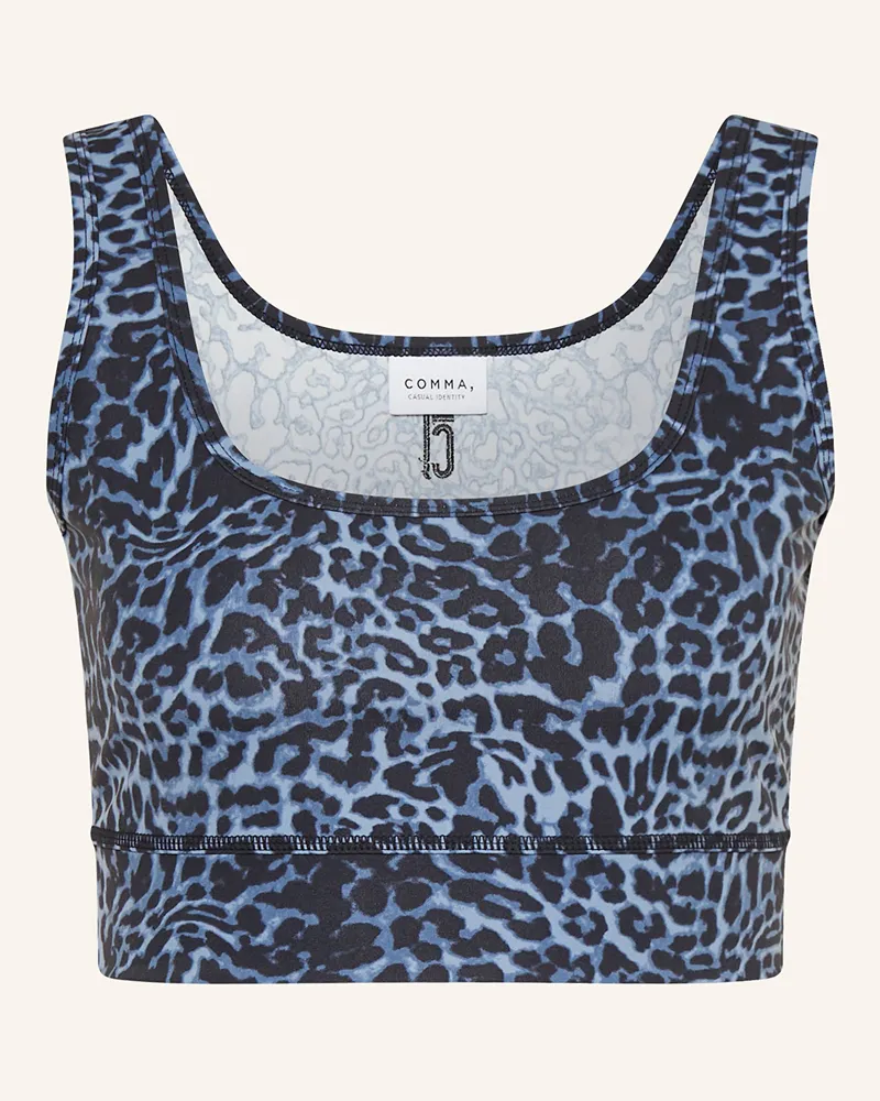 COMMA Cropped-Top Hellblau