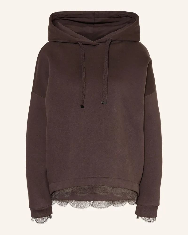 AllSaints Hoodie Nia Mit Spitze braun Dunkelbraun