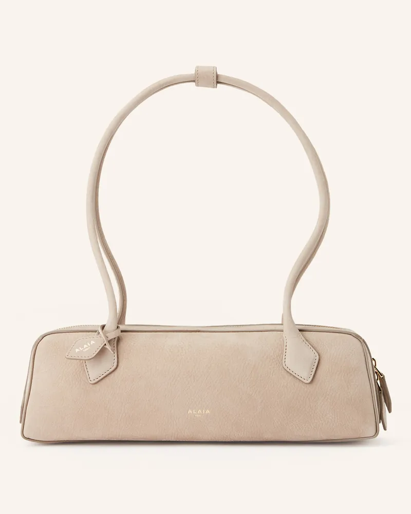 Alaïa Schultertasche LE TECKEL MEDIUM Taupe