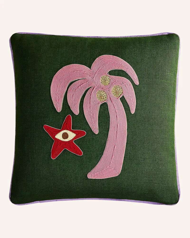 Jonathan Adler Dekokissen PALM TREE Grün
