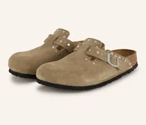 Pantoletten Boston Rivet Mit Nieten beige