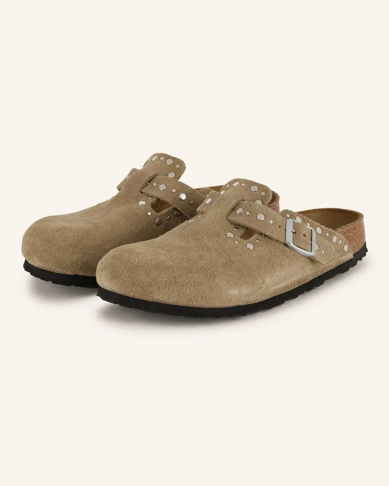 Birkenstock Pantoletten Boston Rivet Mit Nieten beige Beige