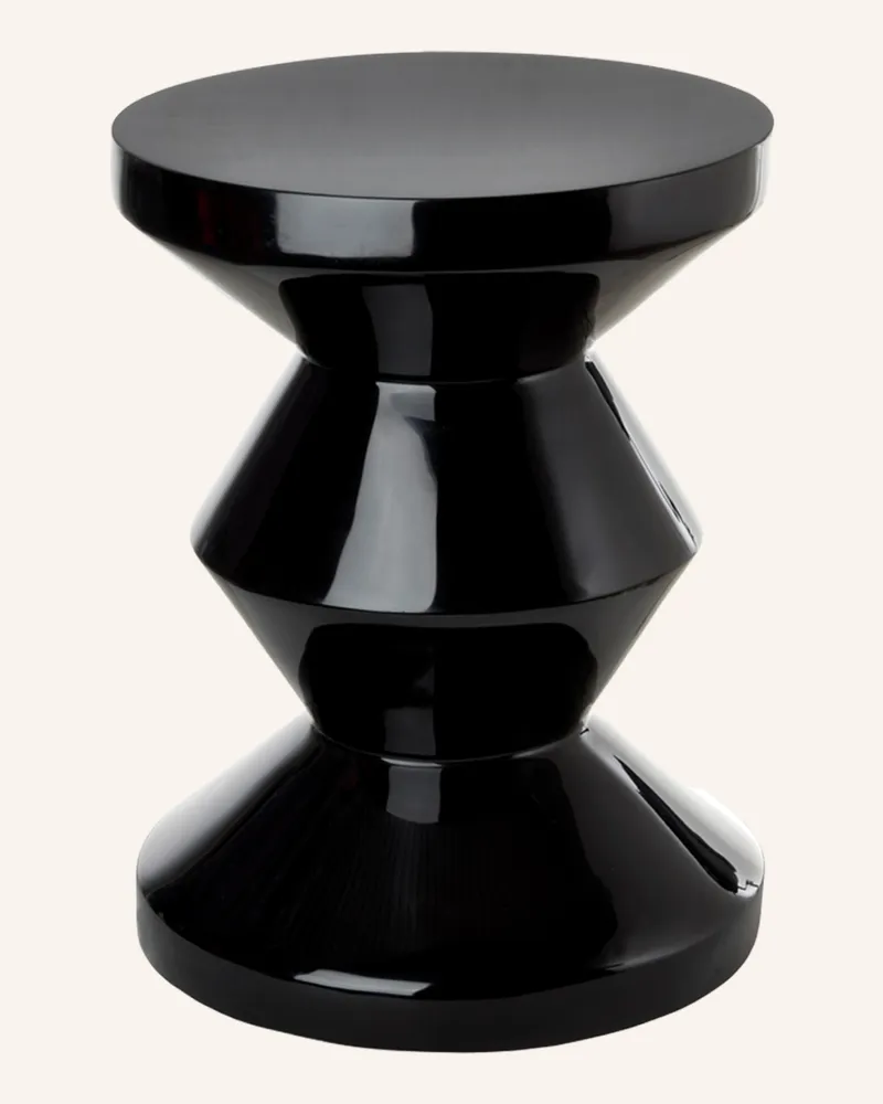 POLSPOTTEN Hocker Zig Zag schwarz Schwarz