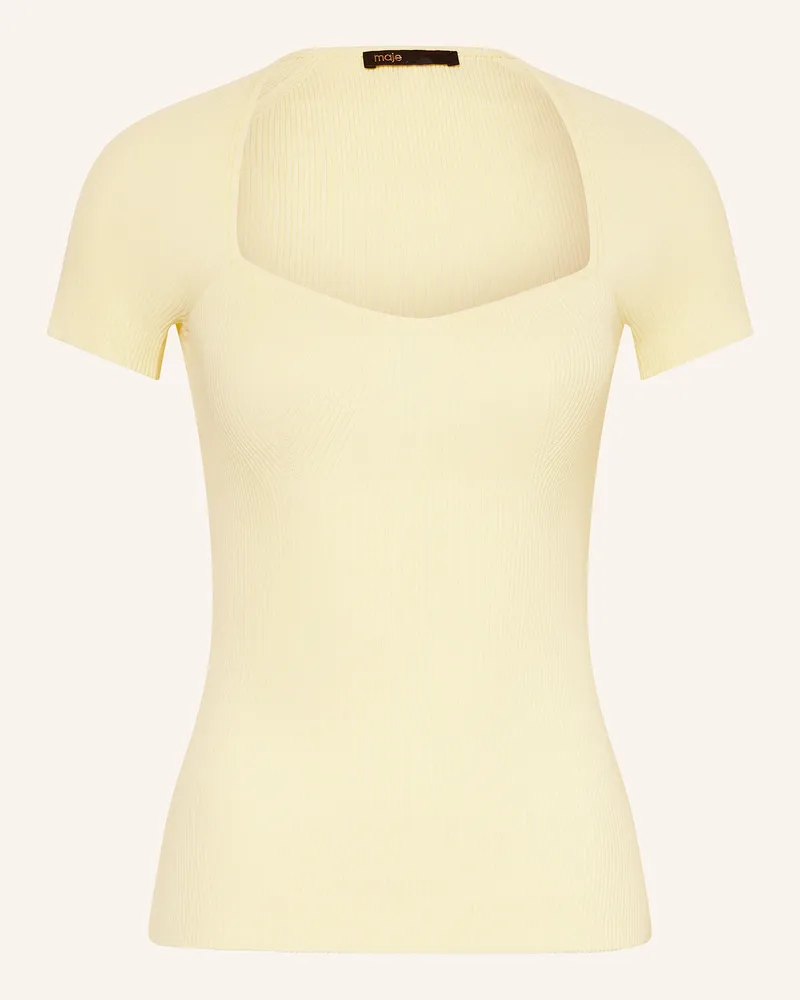 Maje Strickshirt Hellgelb