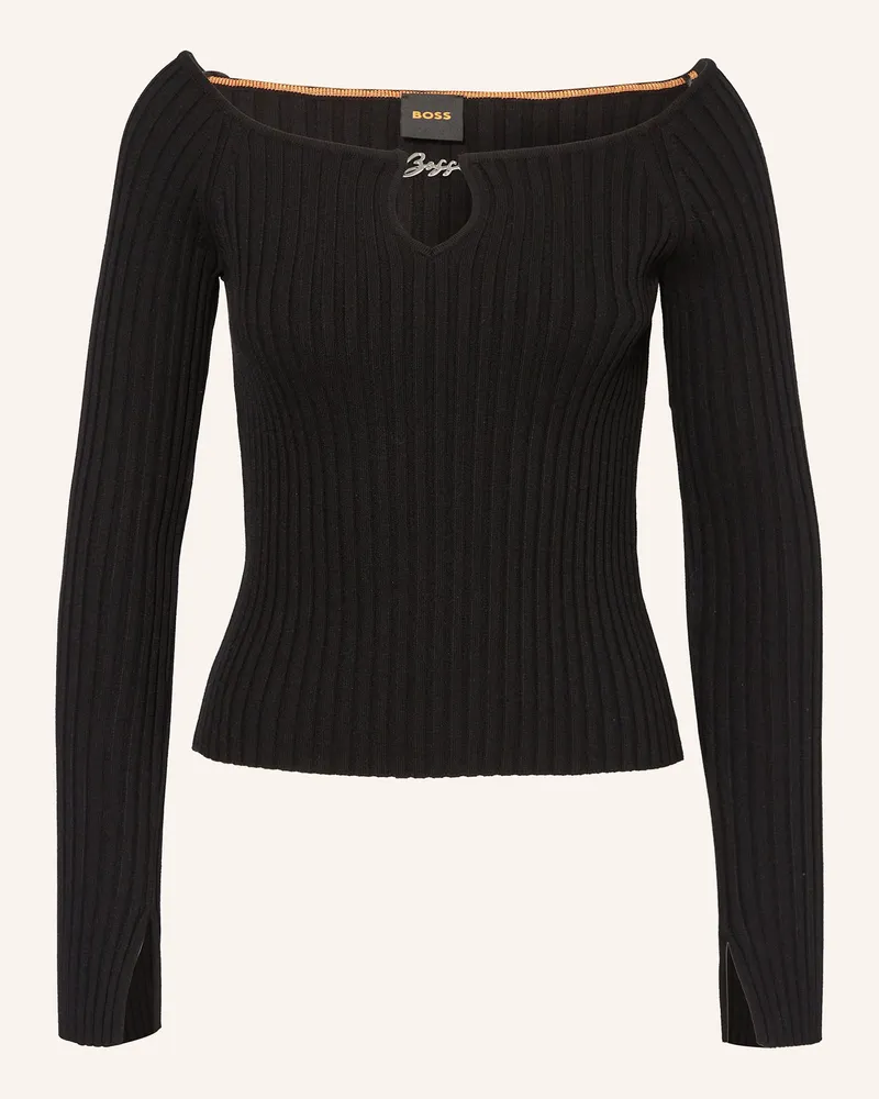 HUGO BOSS Pullover FAYEZ Schwarz