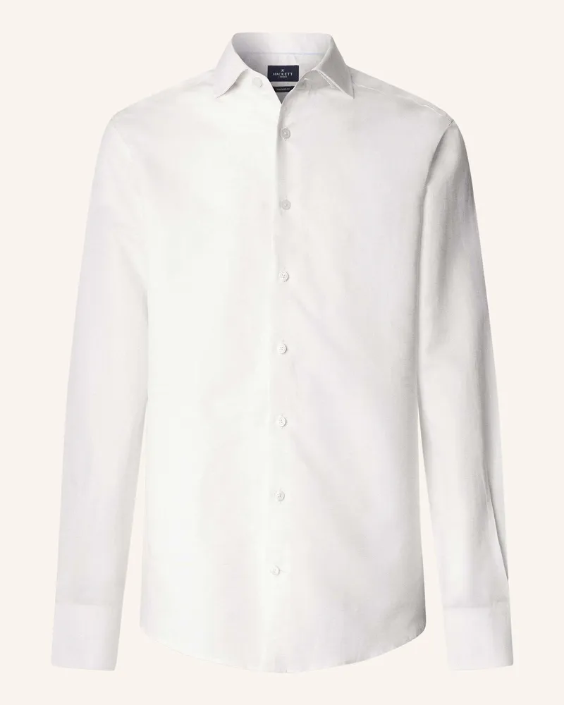 Hackett Freizeithemd Cot Lin Solid weiss Creme