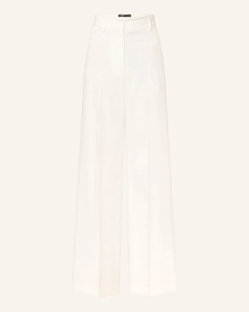 Maje Marlenehose mit Leinen und Glitzergarn Weiss