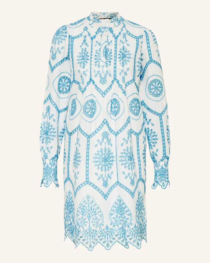 Miss Goodlife Kleid mit Lochstickereien Weiss