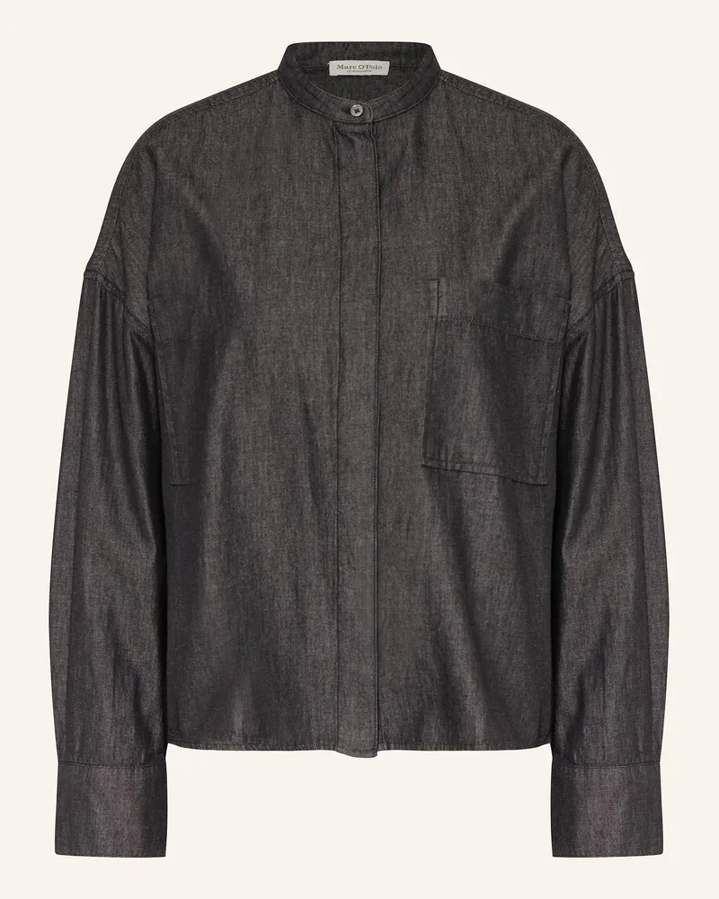 Marc O'Polo Bluse In Jeansoptik blau Dunkelgrau
