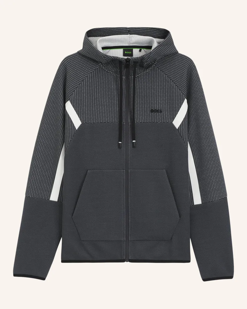 HUGO BOSS Sweatshirt FZ HOODIE TL Regular Fit Dunkelgrau