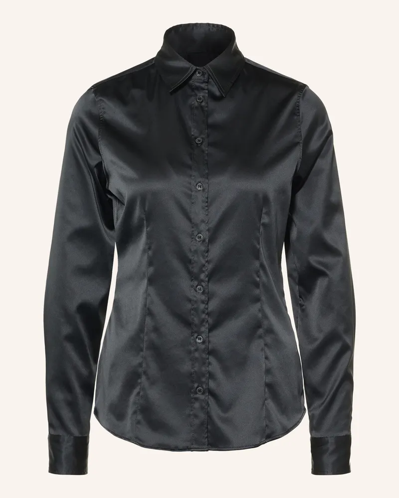 Robert Friedman Hemdbluse Agata Aus Satin schwarz Schwarz