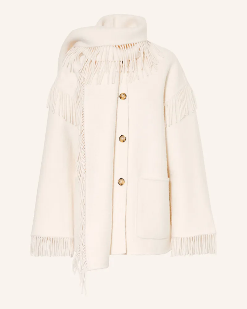 Rich&Royal Overjacket Mit Abnehmbarem Schal beige Creme
