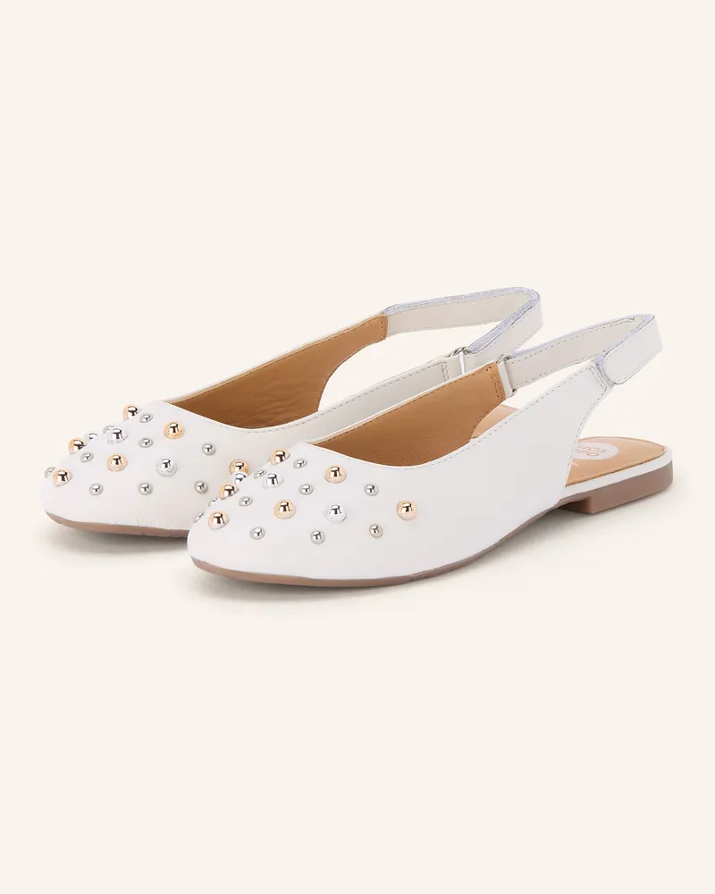 Gioseppo Slingballerinas NAMANYE mit Nieten Weiss
