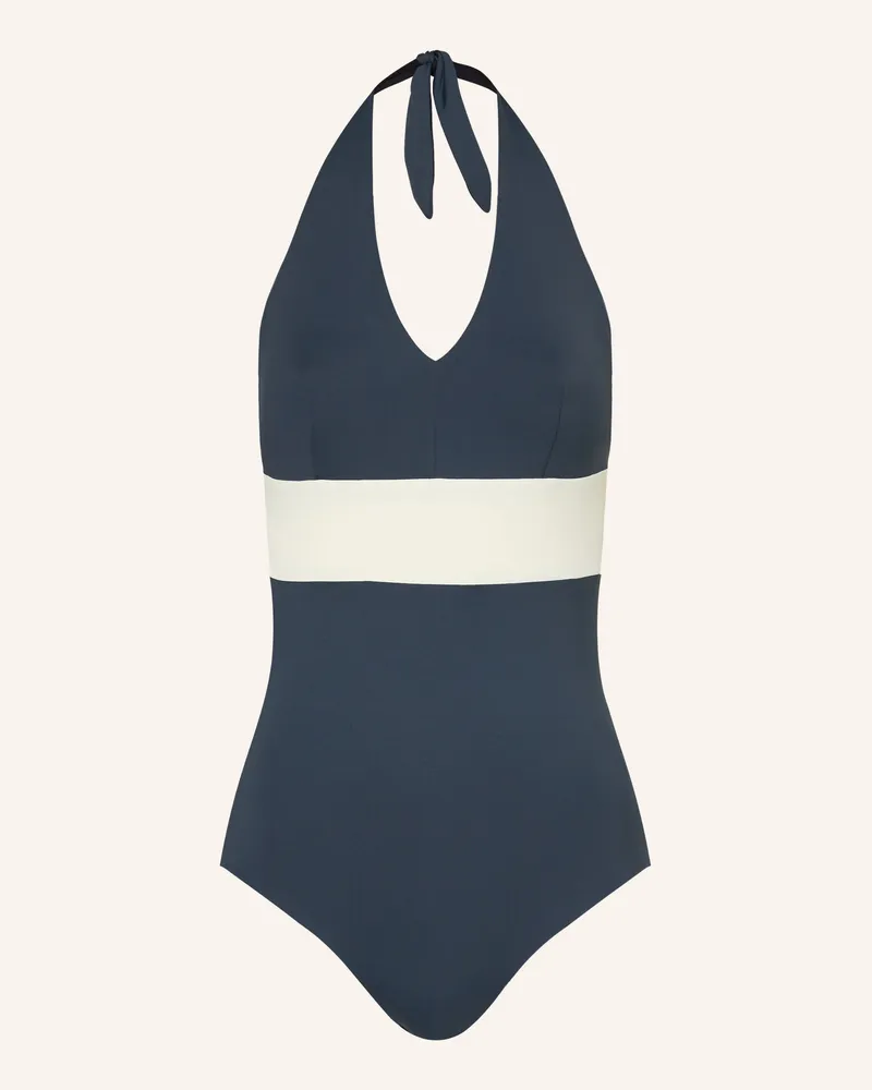 MYMARINI Neckholder-Badeanzug WONDERBODY zum Wenden mit UV-Schutz 50 Grau