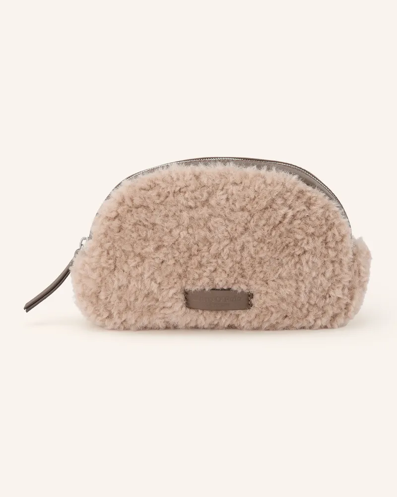 Marc O'Polo Kosmetiktasche Aus Teddyfell beige Beige