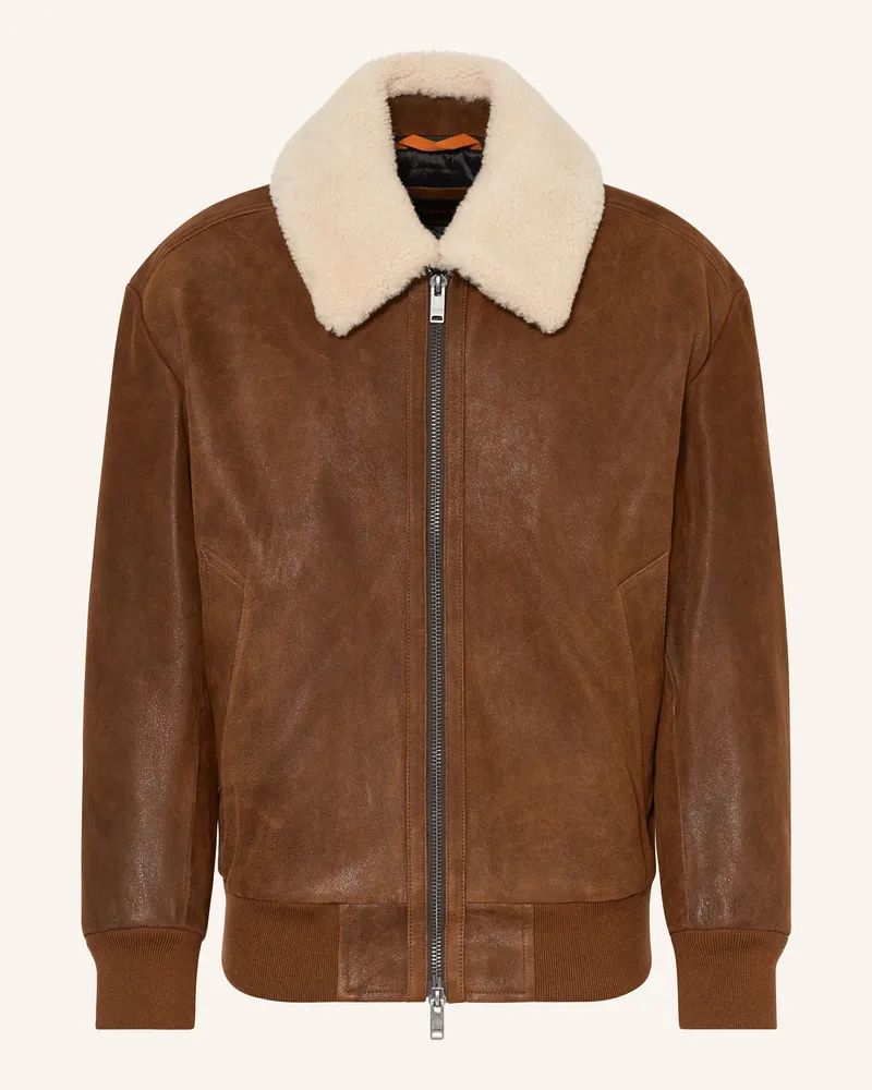 HUGO BOSS Lederjacke Jonier braun Braun