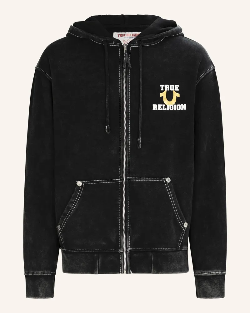 True Religion Sweatshirtjacke WORLD TOUR Schwarz