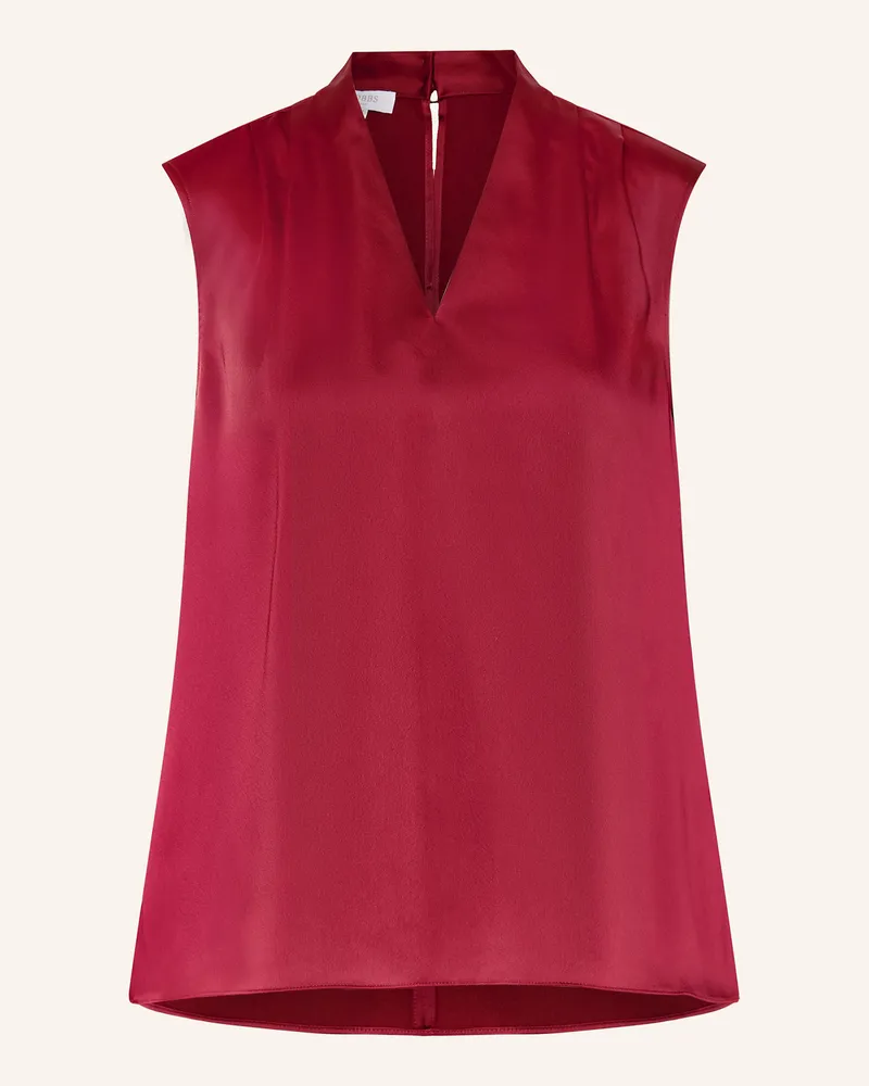 HOBBS London Blusentop NINA aus Satin Dunkelrot