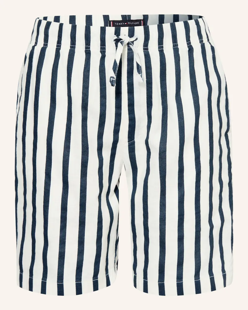 Tommy Hilfiger Shorts Im Jogging-Stil Mit Leinen blau Weiss