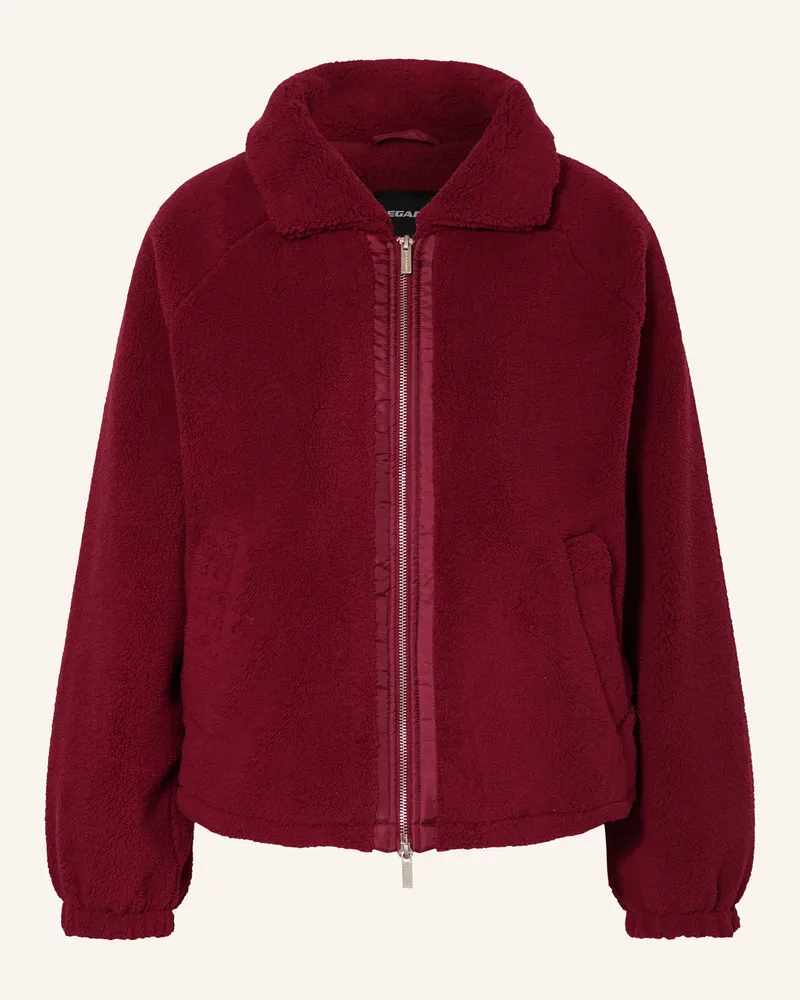 PEGADOR Teddyfell-Jacke Enn rot Dunkelrot