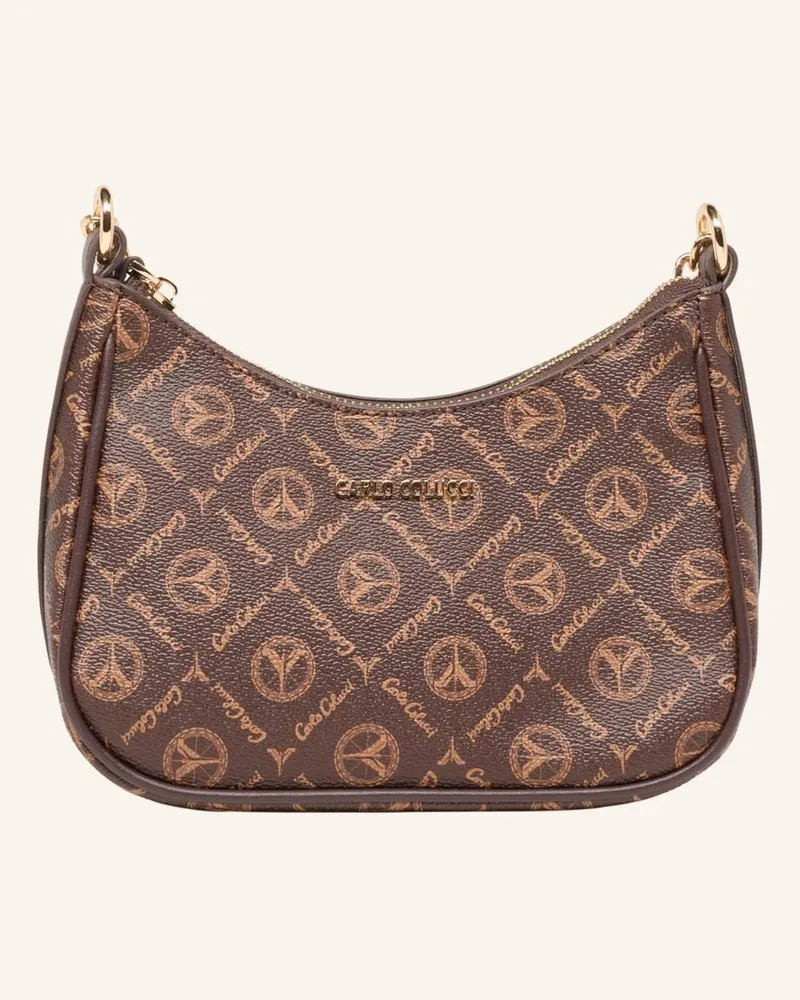 Carlo Colucci Schultertasche Mit Logodruck Del Vecchio braun Braun