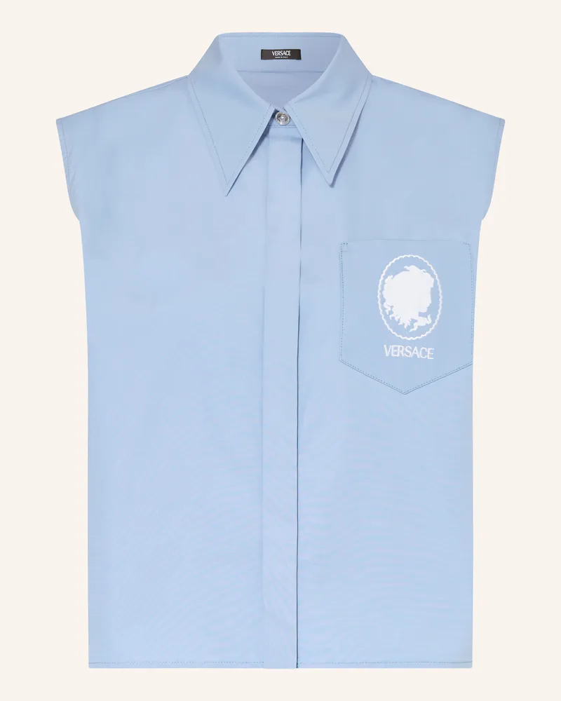 Versace Blusentop Hellblau