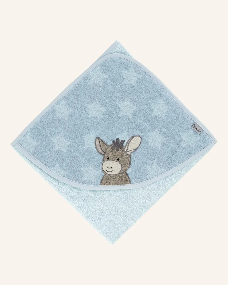 Sterntaler Kapuzenbadetuch 80 x 80 cm Emmi Hellblau