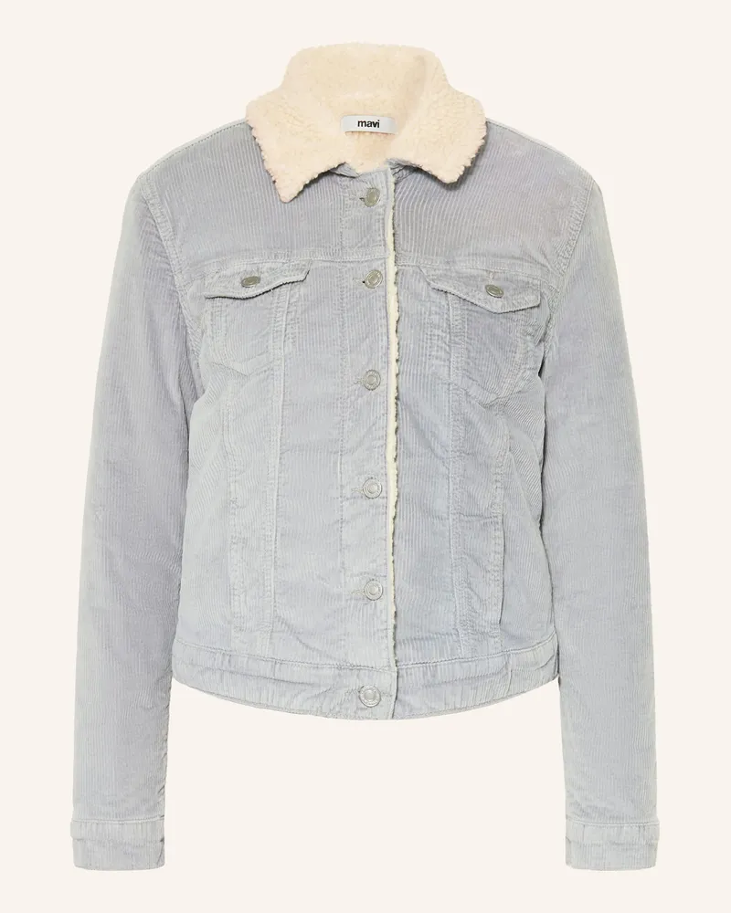 Mavi Jeans Cordjacke DAISY mit Teddyfell Blaugrau