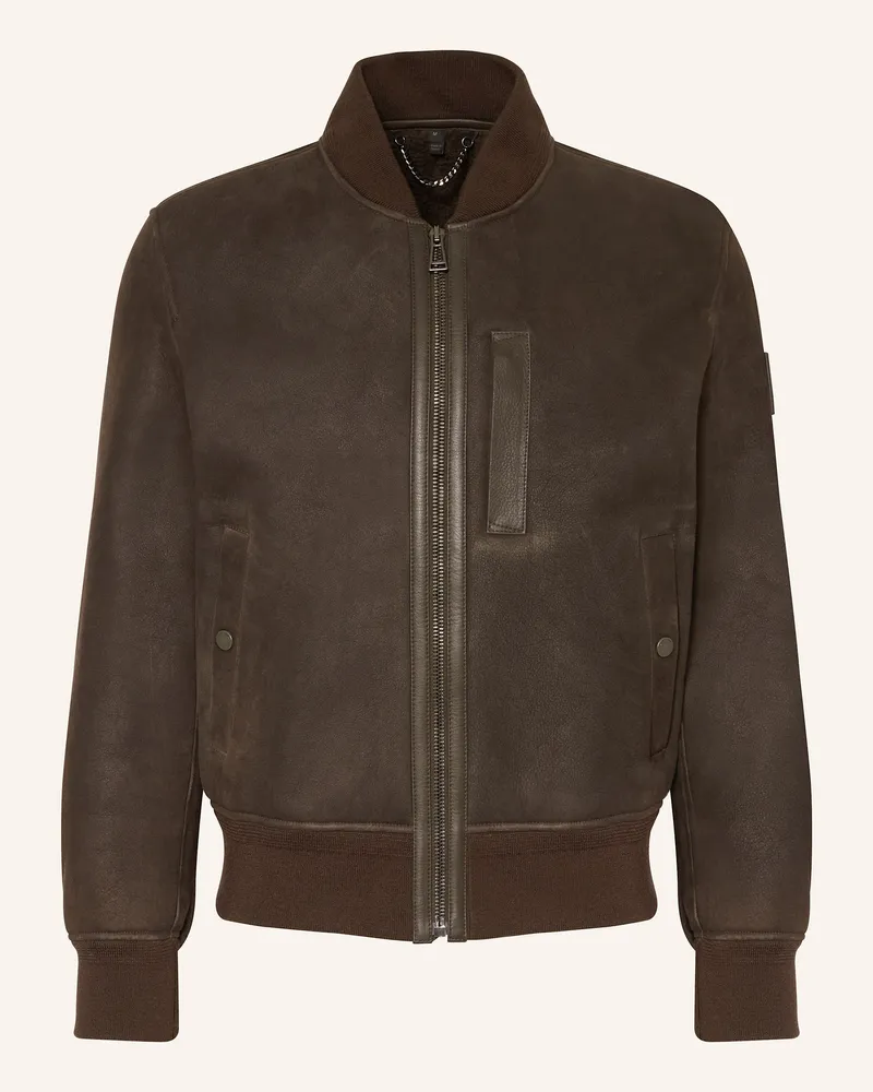 Belstaff Lederjacke Ridge braun Dunkelbraun
