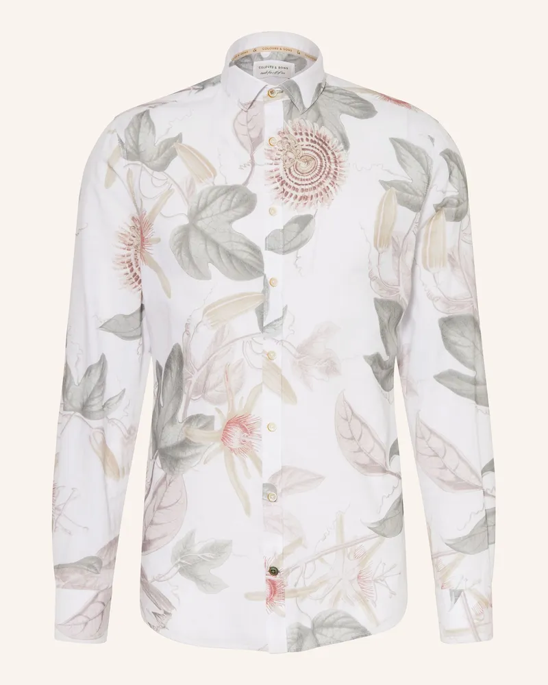 colours & sons Hemd Regular Fit Weiss