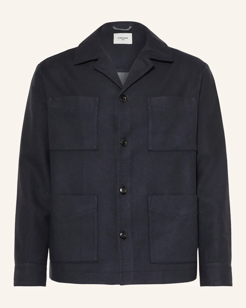 CIRCOLO 1901 Flanell-Overjacket blau Dunkelblau
