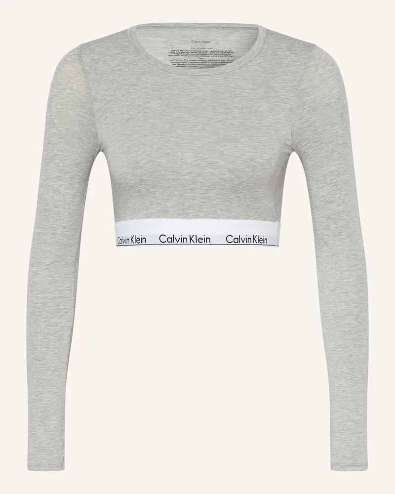 Calvin Klein Cropped-Shirt MODERN COTTON Grau