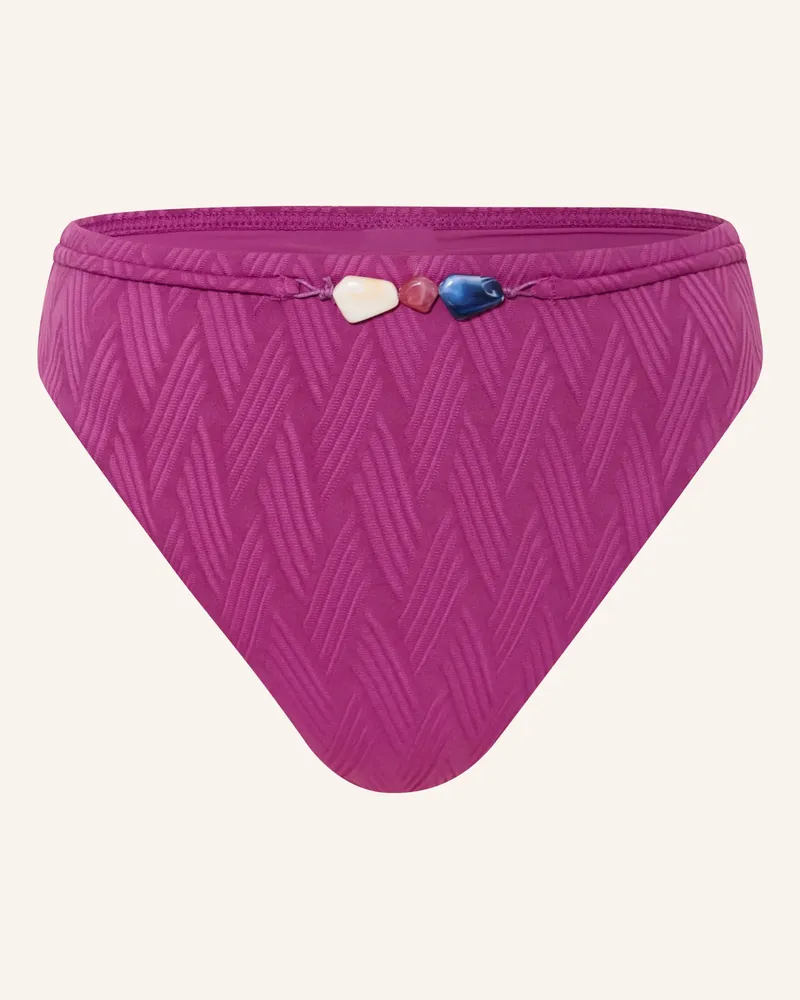 Cyell Basic-Bikini-Hose Texture Voila Mit Schmucksteinen lila Fuchsia