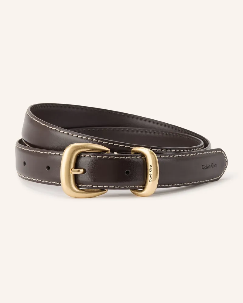 Calvin Klein Ledergürtel braun Dunkelbraun