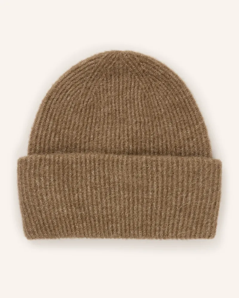 Samsøe & Samsøe Mütze Nor Mit Alpaka beige Oliv
