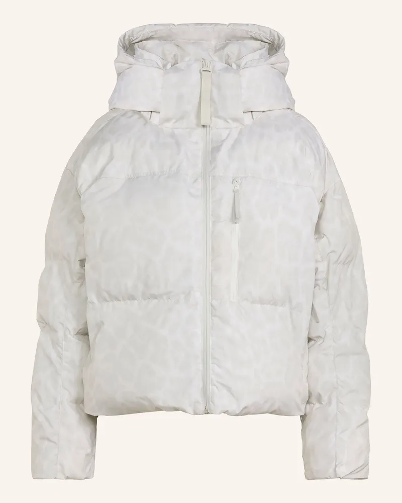 adidas Steppjacke Adidas By Stella Mccartney Short Padded Printed Mit Abnehmbarer Kapuze weiss Weiss