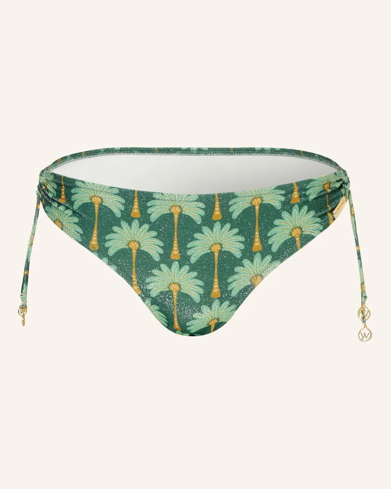 watercult Basic-Bikini-Hose Tropical Muse Mit Glitzergarn gruen Grün