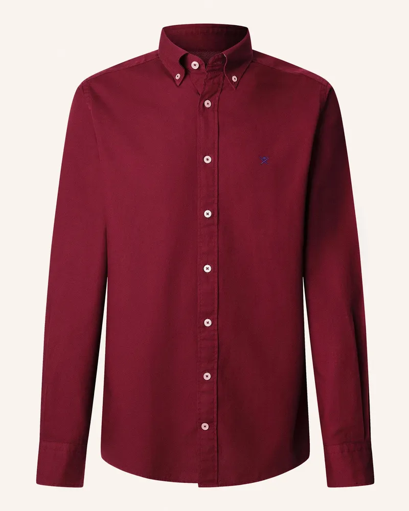 Hackett Freizeithemd ESS GMT DYED OXFORD Dunkelrot