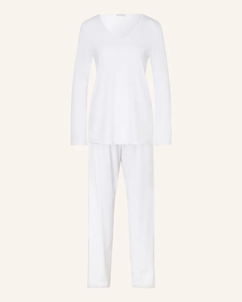 Hanro Schlafanzug Cotton Silk weiss Weiss