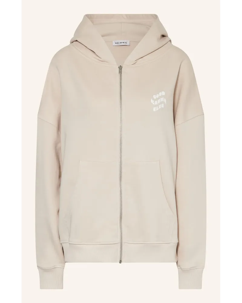 OH APRIL Sweatjacke GOOD KARMA CLUB Beige